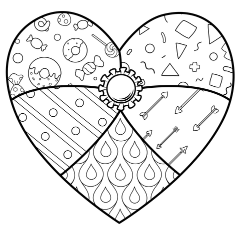 Valentine'S Heart Coloring Page